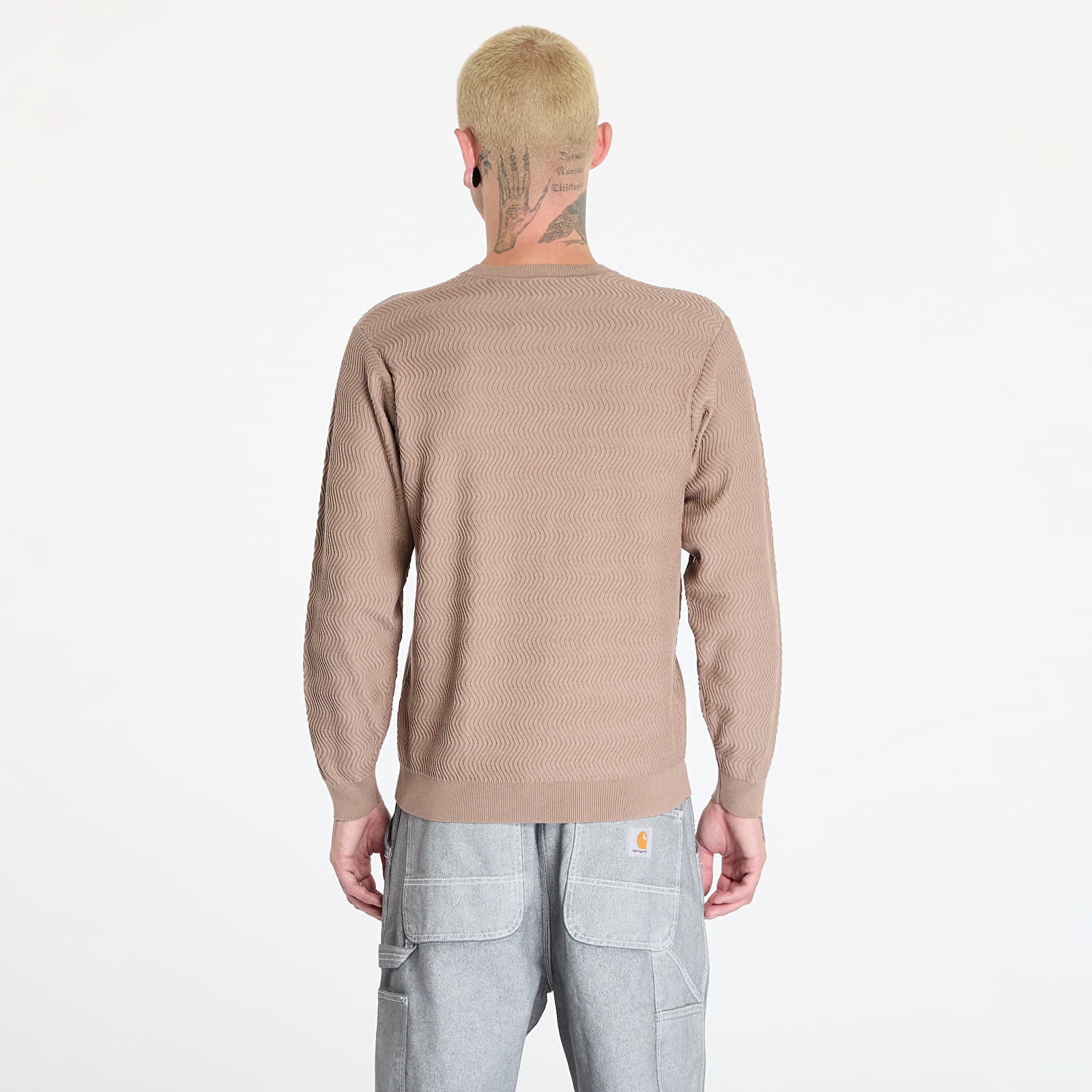 Sweaters DIME Wave Cable Knit UNISEX Tan (DIMEFA248TAN) | Footshop