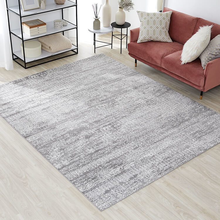 ヴィンテージラグマット（3畳：グレー/ブルー）ミックスカラー[200×250