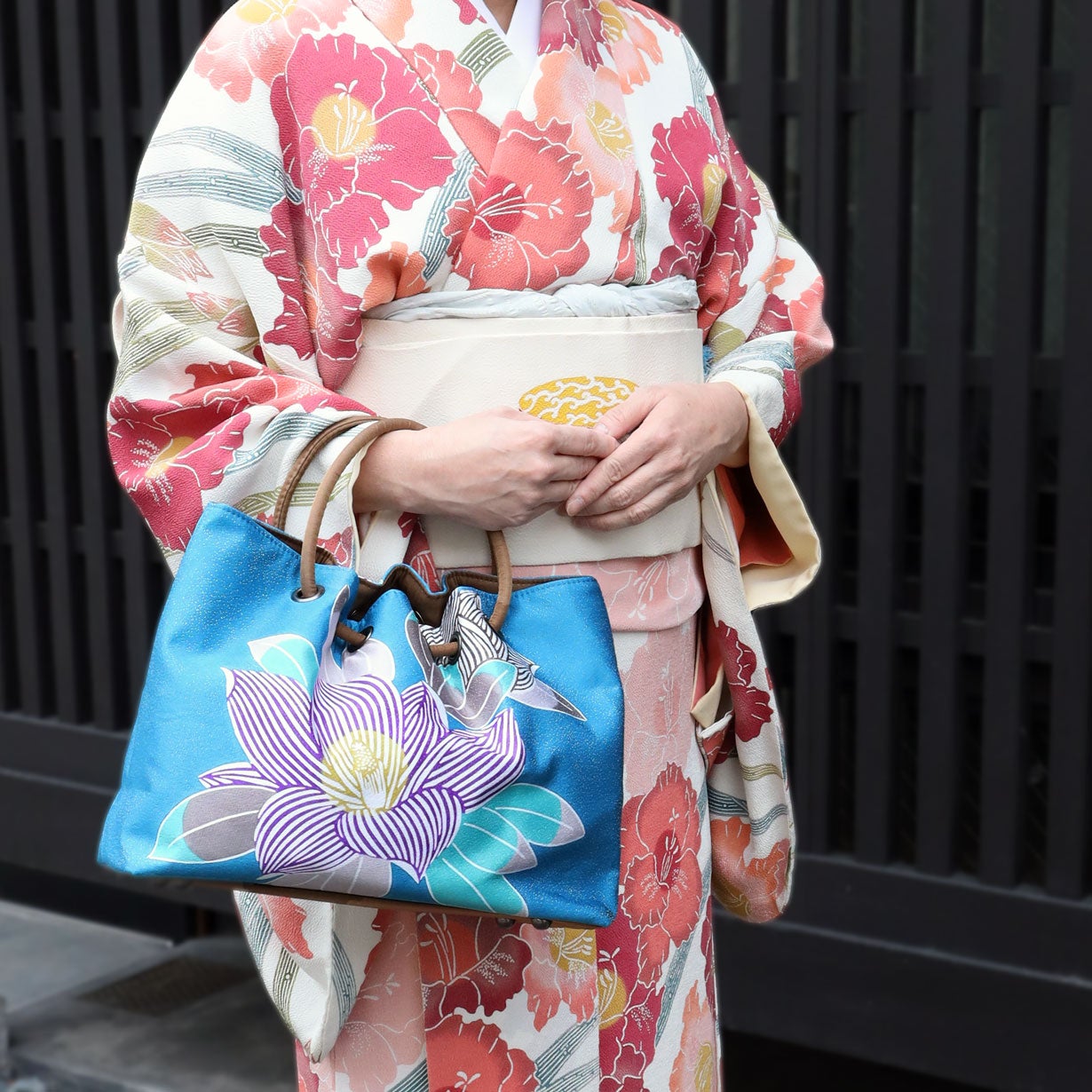 45980⇒￥35980 着物の日月間セール 栗山工房銀通し紅型鞄 45980