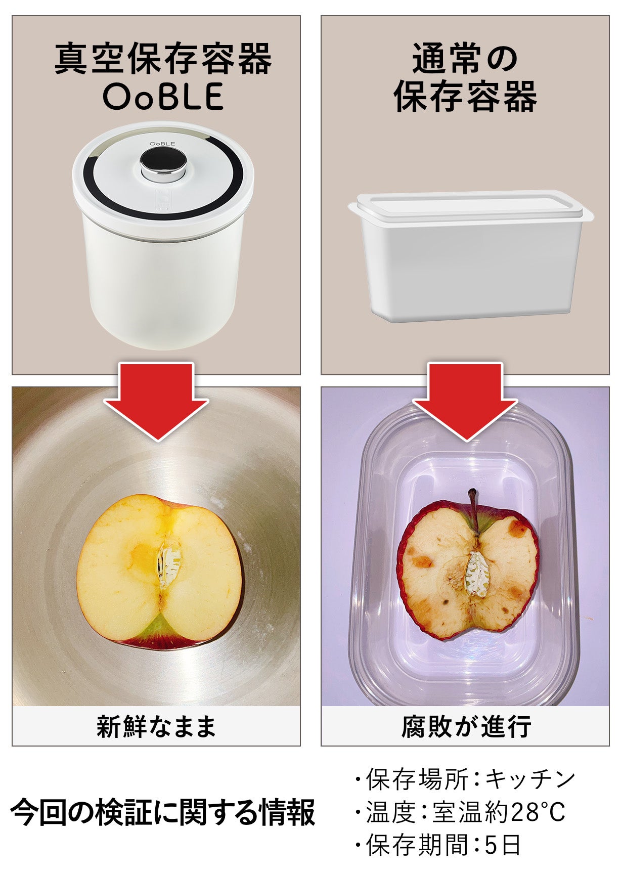 空気サヨナラ】食材のおいしさをキープする真空保存容器「OoBLE