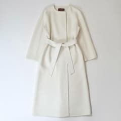 極美品✨マックスマーラ クチートアマーノ ノーカラーコート ウール