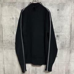 美品】21ss ジョンローレンスサリバン ダブルジップニット 黒 ウール