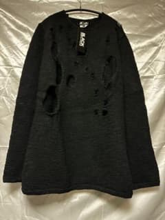 BLACK COMME des GARCONS 穴あきニット 黒 XXL 未使用 - メルカリ