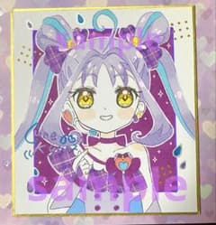 手描きイラスト キュアキュンキュン ファンアート アナログ 色紙