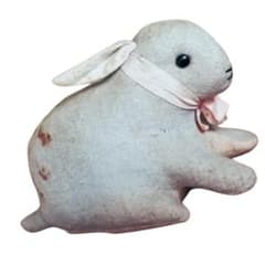 フランス 青いうさぎさんと薔薇色のリボンc ドール テディベア