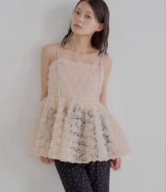 新品未使用】SALON by Chicoチコ ローズチュールペプラムブラウス