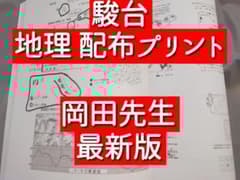 駿台 岡田先生 地理配布プリント 書き込み無し 河合塾 鉄緑会 SEG 東進