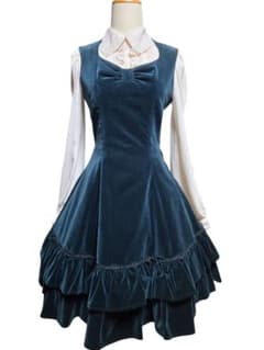 別珍フロントリボンジャンパースカート innocent world 【希少