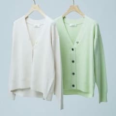 美品 ebure ハイゲージ カシミヤ カーディガン ホワイト 56,100円