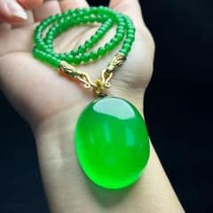 本日限定販売｜天然ビルマ翡翠 アイス種 濃緑 平安無事牌 ネックレス