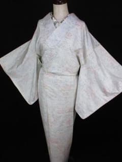 新古品！白大島紬＊7マルキ＊本場大島紬＊楼閣山水＊着物＊164cm