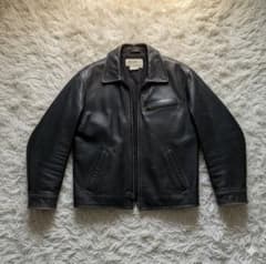 状態良好】90's 白タグ エディーバウアー 牛革 シングルライダース