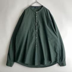 45R (hb) ワイドシャツ 5 ブラウス プルオーバー コットン オリーブ