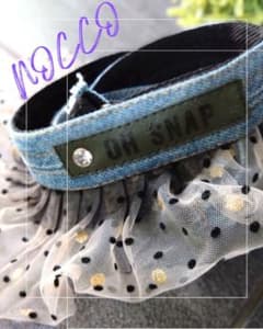 №728【DENIM Remake チュールSHOLDER♥】デニムストラップ - メルカリ