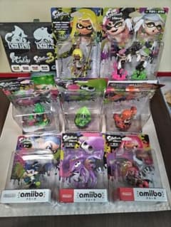 開封使用品】【未初期化】 スプラトゥーン amiibo アミーボ 9体