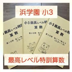 浜学園 小3 最高レベル特訓算数 テキスト3冊 - メルカリ