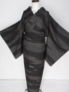 新古品！純泥染＊7マルキ＊本場大島紬＊伝統工芸品福原特製＊着物