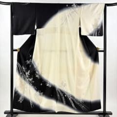 モノトーン キラキララインストーン訪問着 銀通し 白黒 - メルカリ