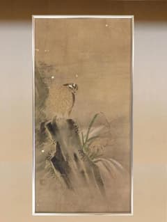 ☆古美術！ 曾我蕭白(曽我蕭白) 朱印 [ 暉一 ] 鷹と蘭図 - メルカリ