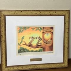 ディズニーストア チップとデール 絵画 シルクスクリーン印刷 アート