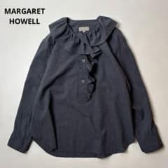 マーガレットハウエル ファインコットンシャンブレーフリルカラー