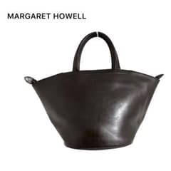 希少】 マーガレットハウエル レザー ハンドバッグ バケツ ダーク