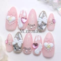 オーダー ネイルチップ 地雷系 量産型 すきぴ 天使 埋め尽くし ゆめ