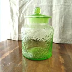 アンティーク 飴屋瓶 あめや瓶 ウランガラス和ガラス 菓子瓶 古道具