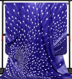 お値下げ高身長 振袖 孔雀 駒刺繍 羽根柄 紫 ぼかし 身丈169 裄67