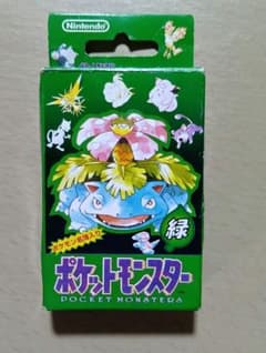 ポケモン トランプ 緑 初代 美品 (札54枚 ポケモン名簿入り 説明付