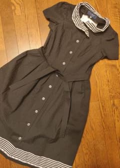 yukiko様専用【エムズグレイシー】縞襟ワンピ【38】 - メルカリ