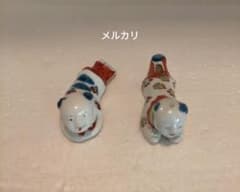 江戸時代 柿右衛門 唐子形笛 江戸時代中期の型1個、後期型1個 伊万里焼