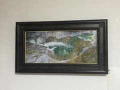 評価額115万円 岩澤誠一「秋保渓谷」 変10号 テンペラ・油彩 平成16年