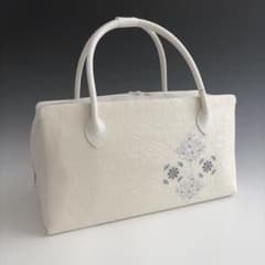 新品未使用 ！！刺繍入り！！京都 西陣 正絹 帯使用 利休バッグ 26204