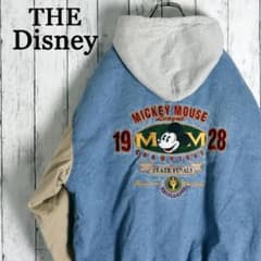 90s DISNEY ミッキーマウス 背中ビッグ刺繍 デニム スタジャン Y2K