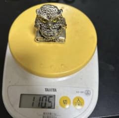 イタリア製・老舗名門 BERNASCONI 純銀（800シルバー）フクロウ置物