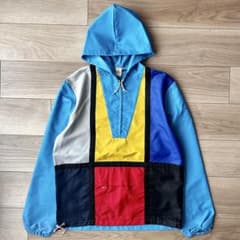 60s ビンテージ ナイロン アノラック パーカー モンドリアン
