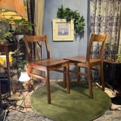 mona 様専用2脚セット 無印良品 板座 ウォールナット無垢材コンパクト