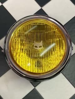 マ−シャルタイプ180パイヘッドライトイエローレンズメッキケ−ス