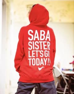 サバシスター ロゴパーカーRED サイズXL - メルカリ