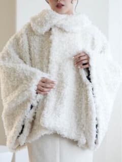 本日限定価格☆utatane コート プードルファーポンチョ ニコアンティー