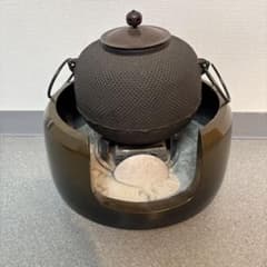 野々田 風炉型電熱器 風炉 電熱器 茶道具 茶釜 セット電源コードなし