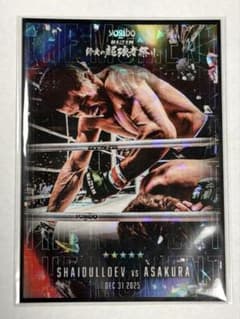 大人気】RIZIN ライコレリアルカード シェイドュラエフvs朝倉未来