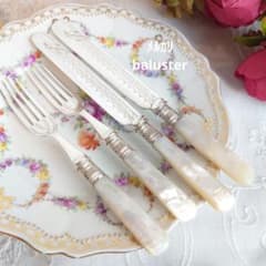 白蝶貝 マザーオブパール アンティーク カトラリーセット ナイフ