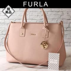 ✨極美品✨ フルラ LINDA トートバッグ 肩掛け 2way くすみピンク