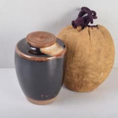 茶道具 瀬戸焼 古瀬戸 肩衝茶入 袱紗付 V 8636 - メルカリ