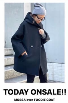 クリーニング済AP STUDIOライトモッサオーバーフーディコート定価6万