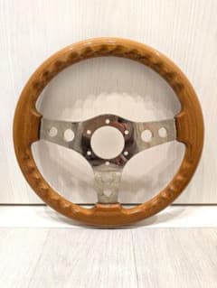 OBAステアリング小径33パイ ウッドハンドル 通称オバハン - メルカリ