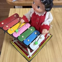 ブリキ演奏する女の子昭和レトロ - メルカリ