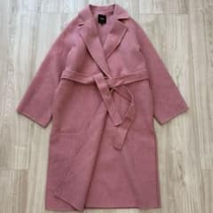美品】Theory ベルテッドコート カシミヤ ピンク 1 ダブルフェイス